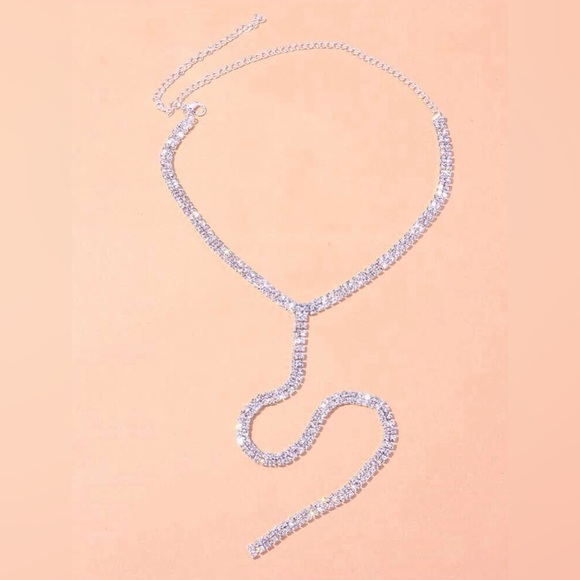 ⚜️𝟯𝟬%𝗢𝗙𝗙 𝗯𝘂𝗻𝗱𝗹𝗲𝘀 𝟯+⚜️ NEW Long Rhinestone Drop Necklace - Picture 4 of 14